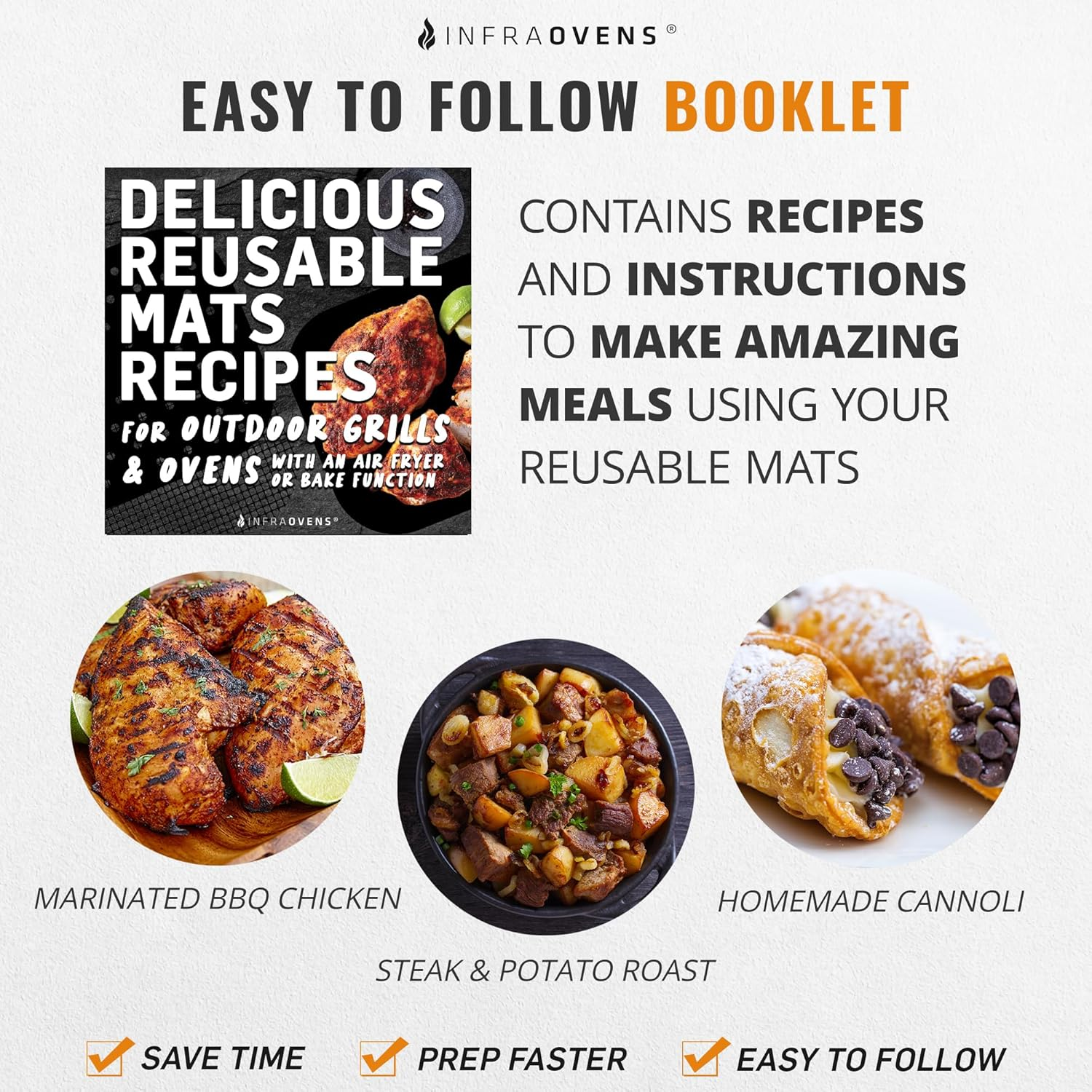 Reusable Liner Accessories for Ninja Woodfire Outdoor Grill (Crisper Basket Only) OG701 OG751, Non-Stick Grill Mats for Wood Fire Electric Air Fryer Smoker 7-In-1 BBQ, Dishwasher Safe by INFRAOVENS image number 4