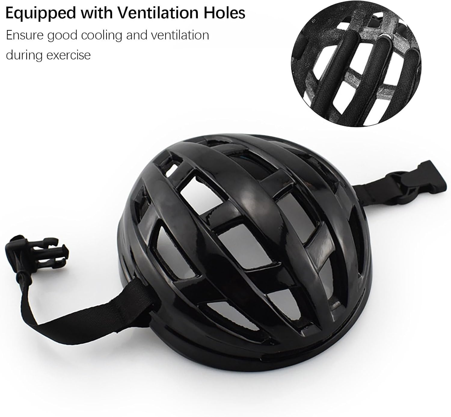 UOSIA Dog Helmet Pet Hat for Cats Dog Motorcycle/Bike Helmet Outdoor Riding Puppy Cap Adjustable Pet Helmets for Small Medium Large Dogs image number 4