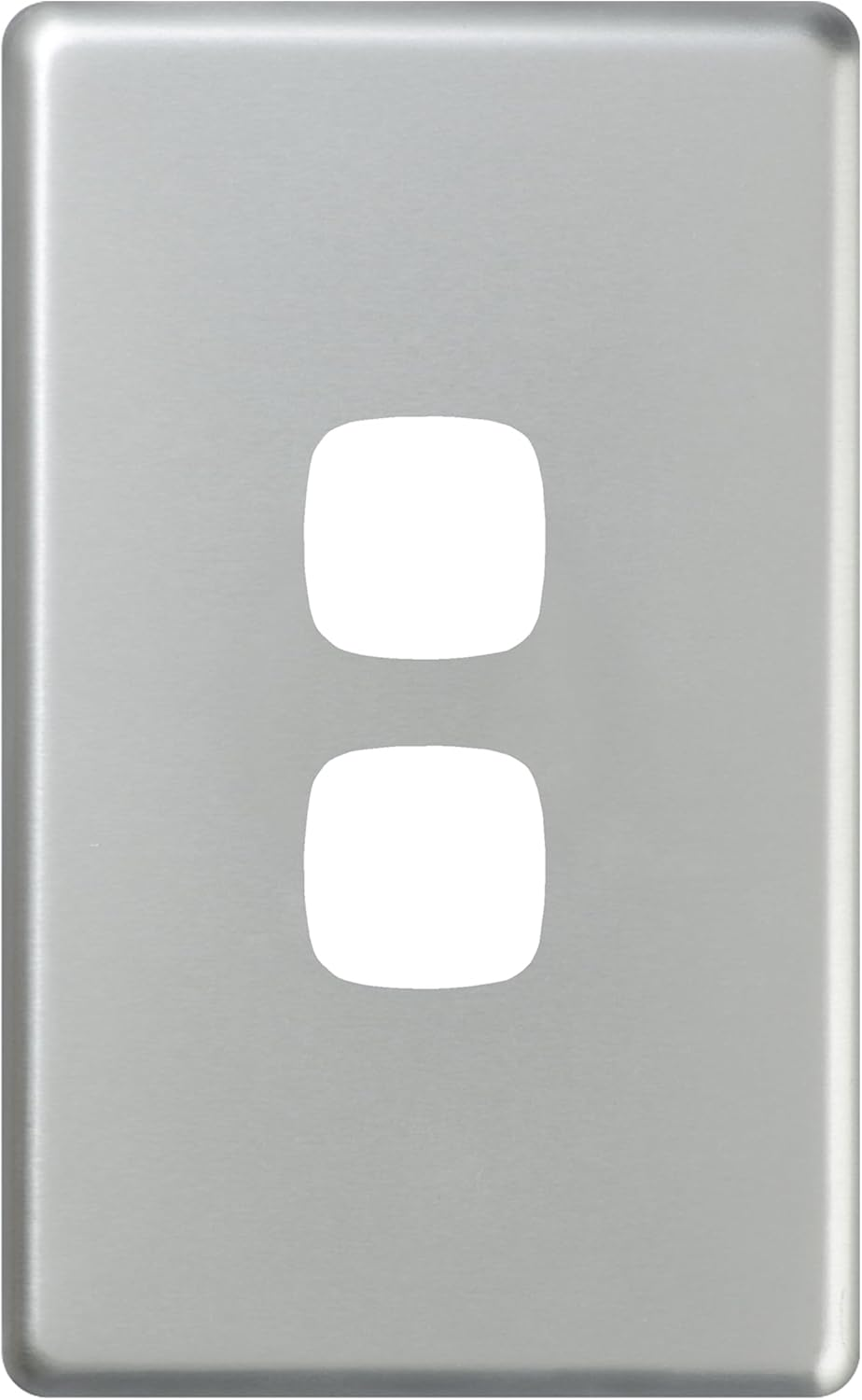 HPM Excel 2 Gang Coverplate, Matt Silver