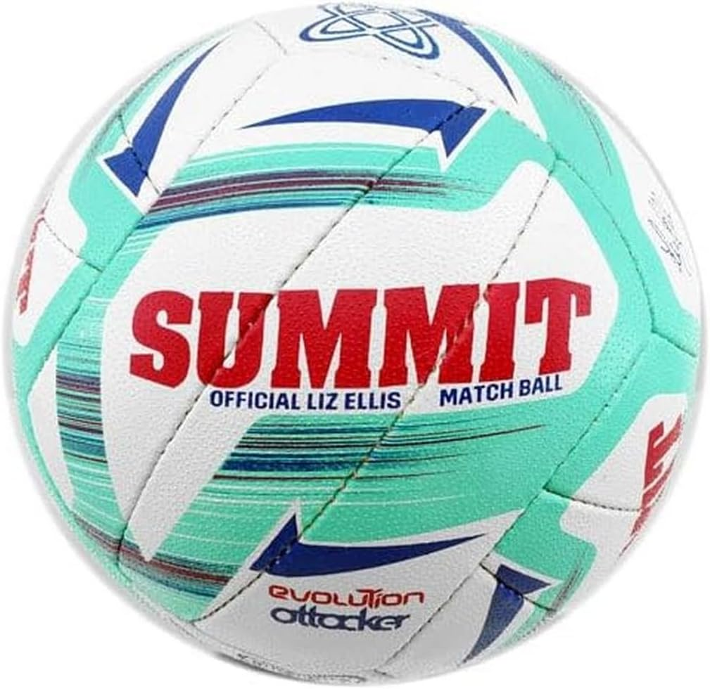 SUMMIT Liz Ellis Evolution Attacker Netball - High-Performance 18-Panel Eva-Foam Netball Designed by Liz Ellis for Advanced Attackers - Size 5