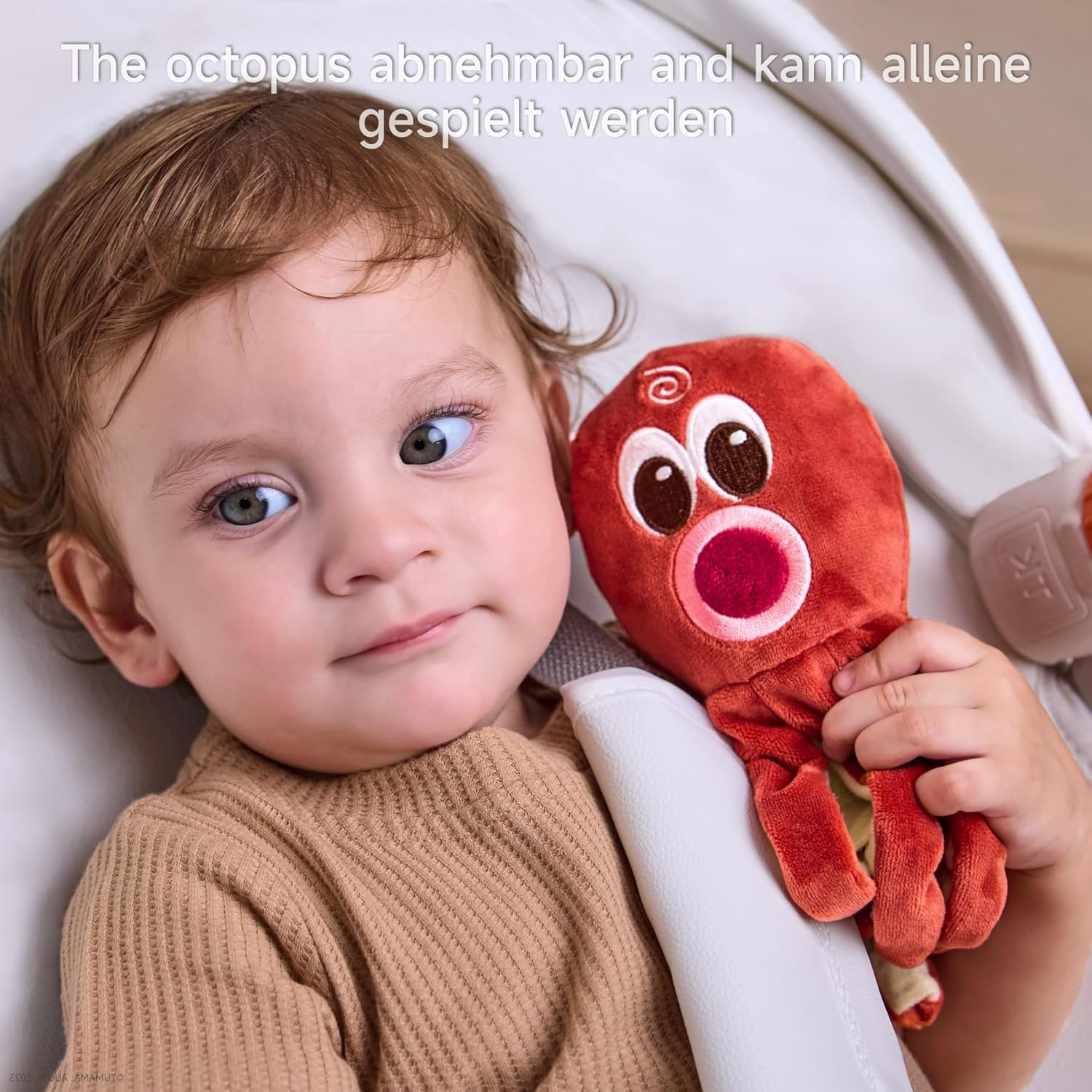 TUMAMA Baby Car Seat Toys, Ideal for Newborn & Infant Hanging Toys with Music Box, Octopus Rattle, Little Baby Mirror - Fit for Car Seat, Stroller, Crib, Pram, Best Stroller for Baby 0 3 6 9 12 Months image number 1