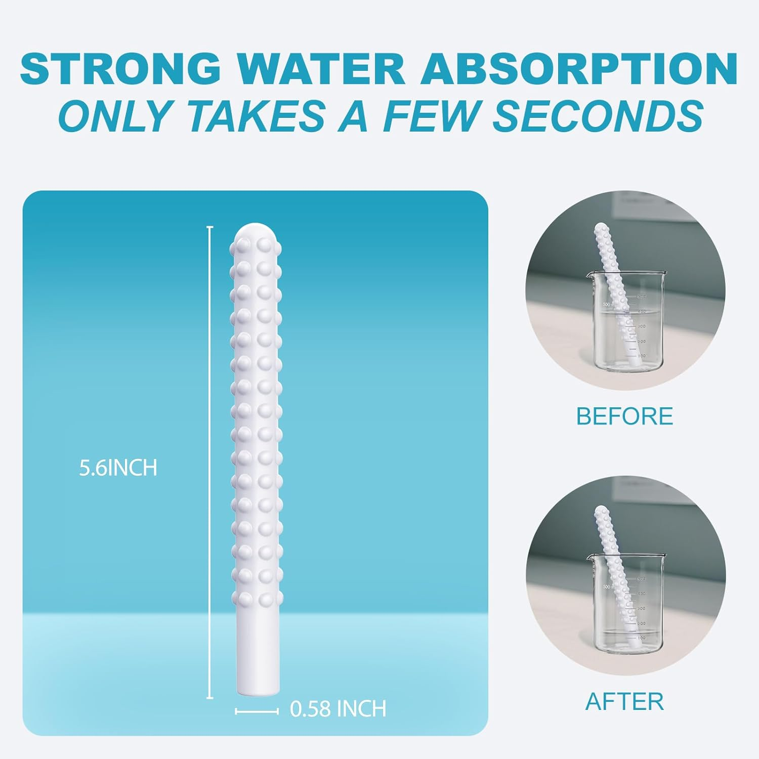 5 Pcs Moisture Drying Stick Clean Water Absorption Rod Second Generation Absorption Stick Non-Toxic Household Cleaner Diatomite with Box image number 6