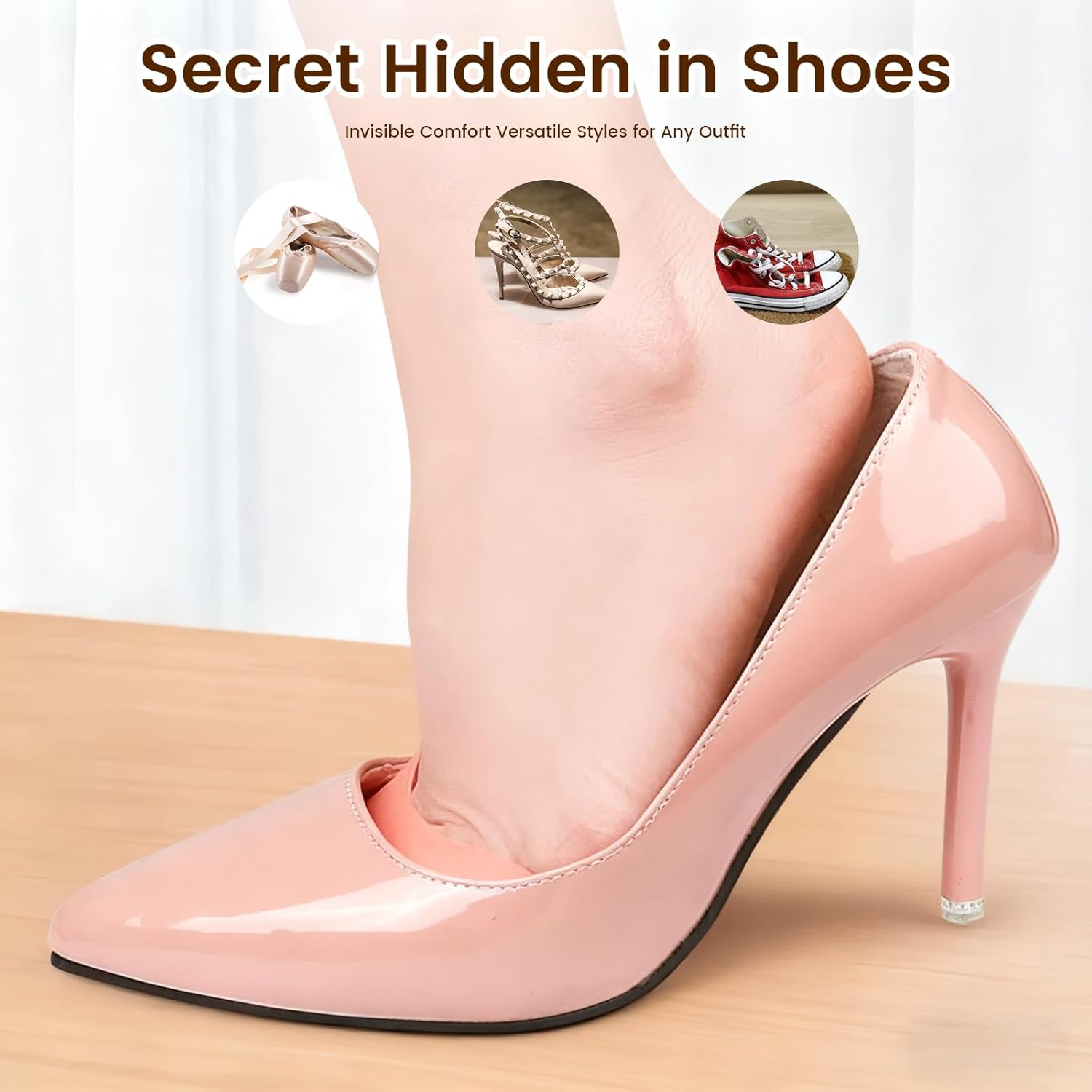 4 Pairs Silicone Gel Toe Protectors Ballet Lace Protectors - Soft Gel Pads for Pointe Shoes, Breathable, Reusable, for Dance, Ballet and Weddings - Protective and Comfortable image number 4