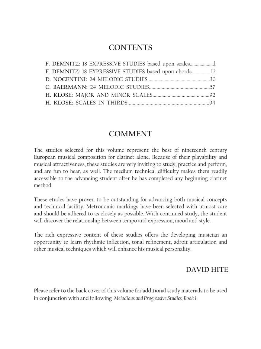 Southern Music Co. Melodious and Progressive Studies Book 1: Clarinet image number 2