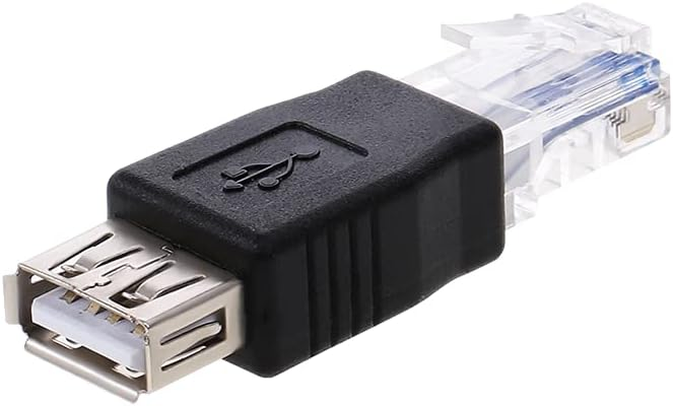 USB Network Adapter, USB2.0 Female to Ethernet RJ45 Male Plug Adapter Connector, Lightweight and Portable, for ADSL Modem or Router with USB Interface, USB to RJ45 Adapter