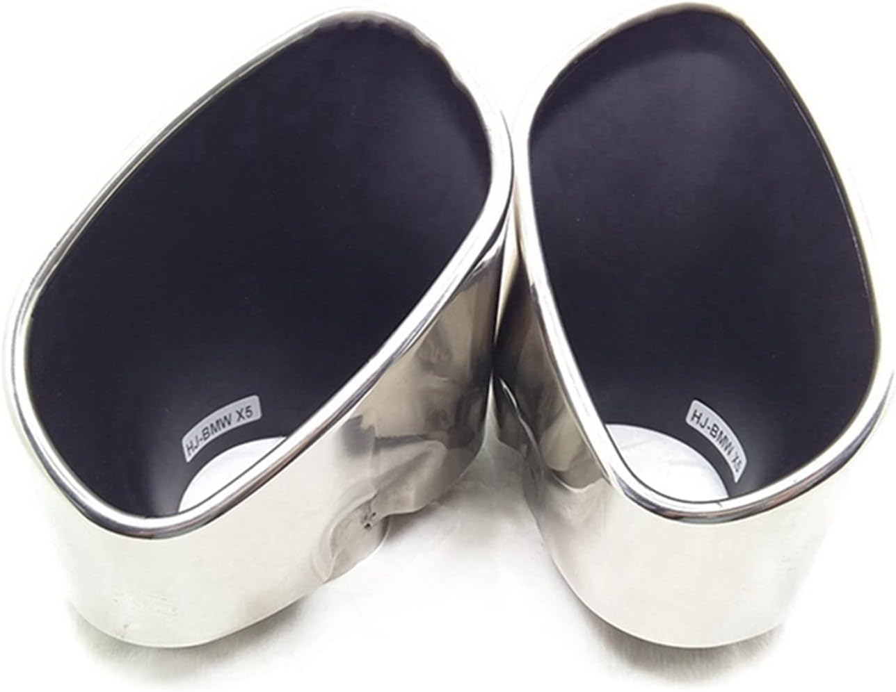 Muffler Car Exhaust Systems Tips Dual Tail Pipe Cover Nozzle Compatible with Muffler Escape Car Accessories Tuning Compatible with BMW X5 E70 E53 2000-2016 image number 1