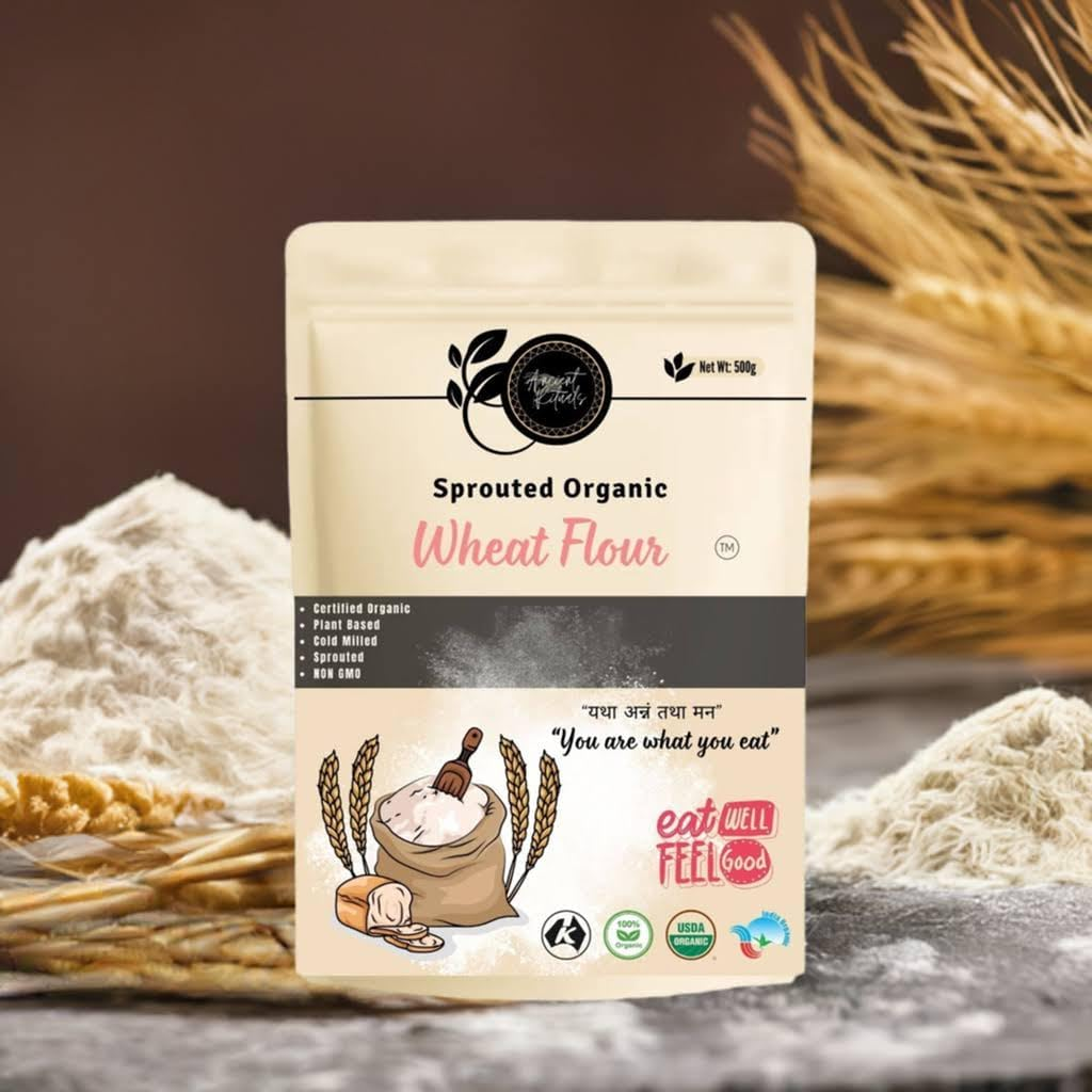 Ancient Rituals Organic Sprouted Wheat Flour, 500G, Cold Milled, Certified Organic, Plant Based, Vegan, Health Food image number 2