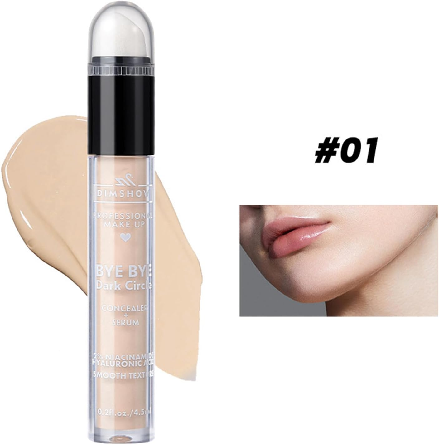 Yizyif Hydrating Light Ivory Concealer Full Coverage Brightening under Eye Makeup for Lightweight Satin Finish Type 1 One Size - Type 3 image number 7