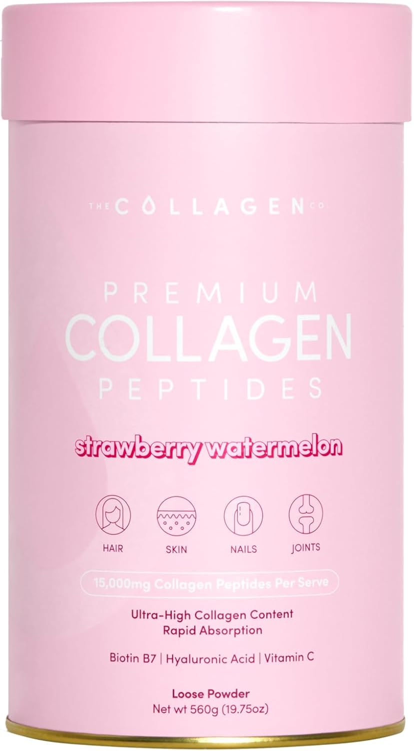 The Collagen Co. Premium Collagen Powder with Vitamin C and Biotin - Nurtures Healthy Hair, Glow Skin, Fortifies Joints, and Bones - Strawberry Watermelon Collagen in a 28-Serve Loose Powder (560G) image number 6