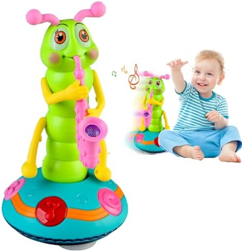 Musical Caterpillar, Crawling Toy Dancing Caterpillar, Dancing Saxophone Caterpillar Toy, Children'S Electric Caterpillar Saxophone Toys - without Battery image number 6