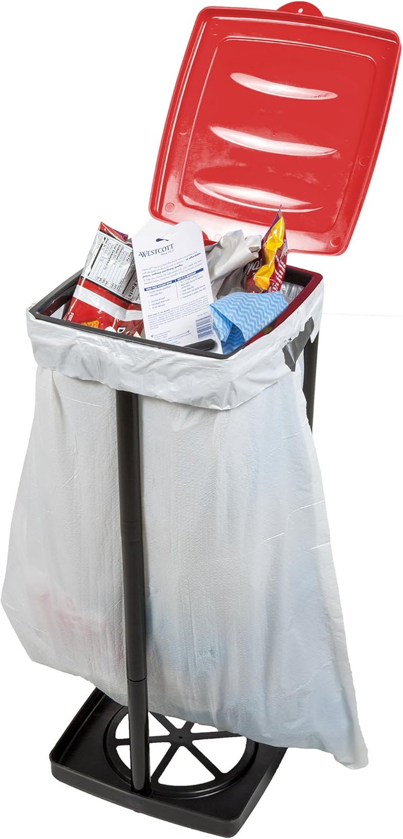 Portable Trash Bag Holder-Collapsible Trashcan for Garbage-Indoor/Outdoor Use Ideal for Camping Recycling and More by Wakeman