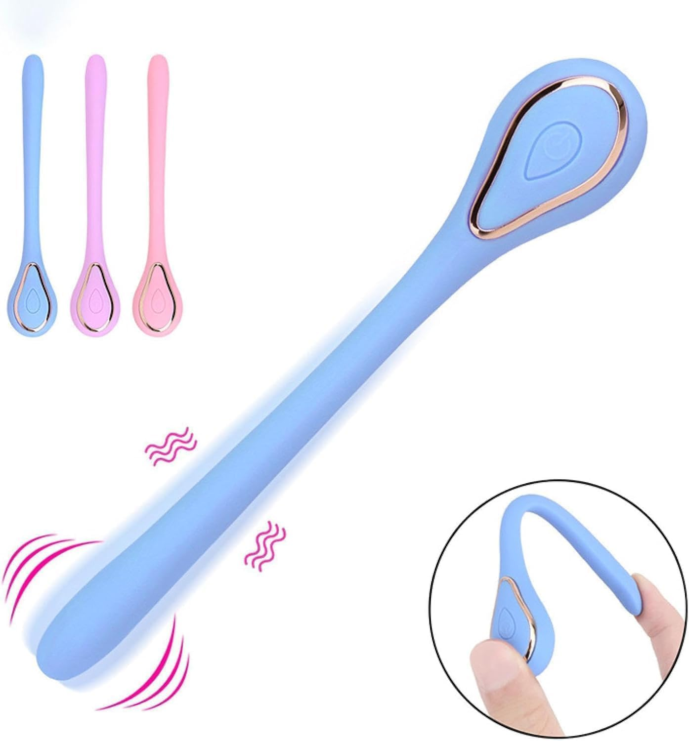 Vibrator Ultra Thin Powerful Female Vibrator Dildo Clitoris Vagina Female Masturbator Plug Anal Toy Mini Vibrator Fidget Toy Masturbator Female Products Instant Orgasm Vibrator Massager Female Clitoris Adjustment Fun Oral Sex Love Stick Adult Toy