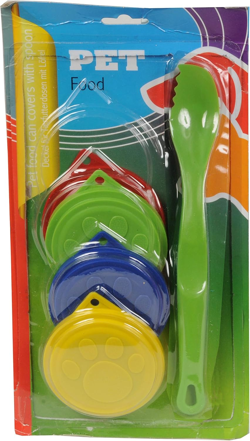 Unbekannt Dog 29355 Food Cans and Spoons Lid 8.5 Cm Set of 5
