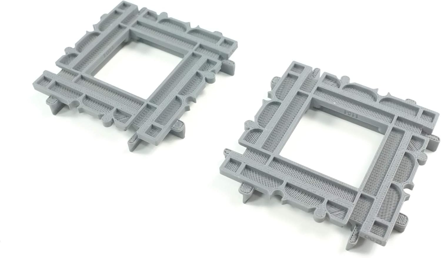 Trixbrix.Eu 2X 90 Deg Short Version HO Scale Gray Crossing Compatible with  City Train Sets 60197 60198 10277 60205 60238