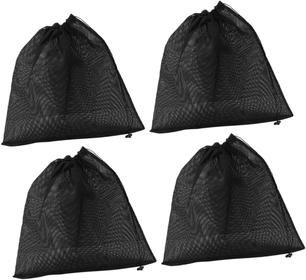 4Pcs Large Pump Filter Bags with Drawstring Mesh Barrier Pouch for Swimming Pool Pumps High Capacity for Aquariums and Fish Tanks