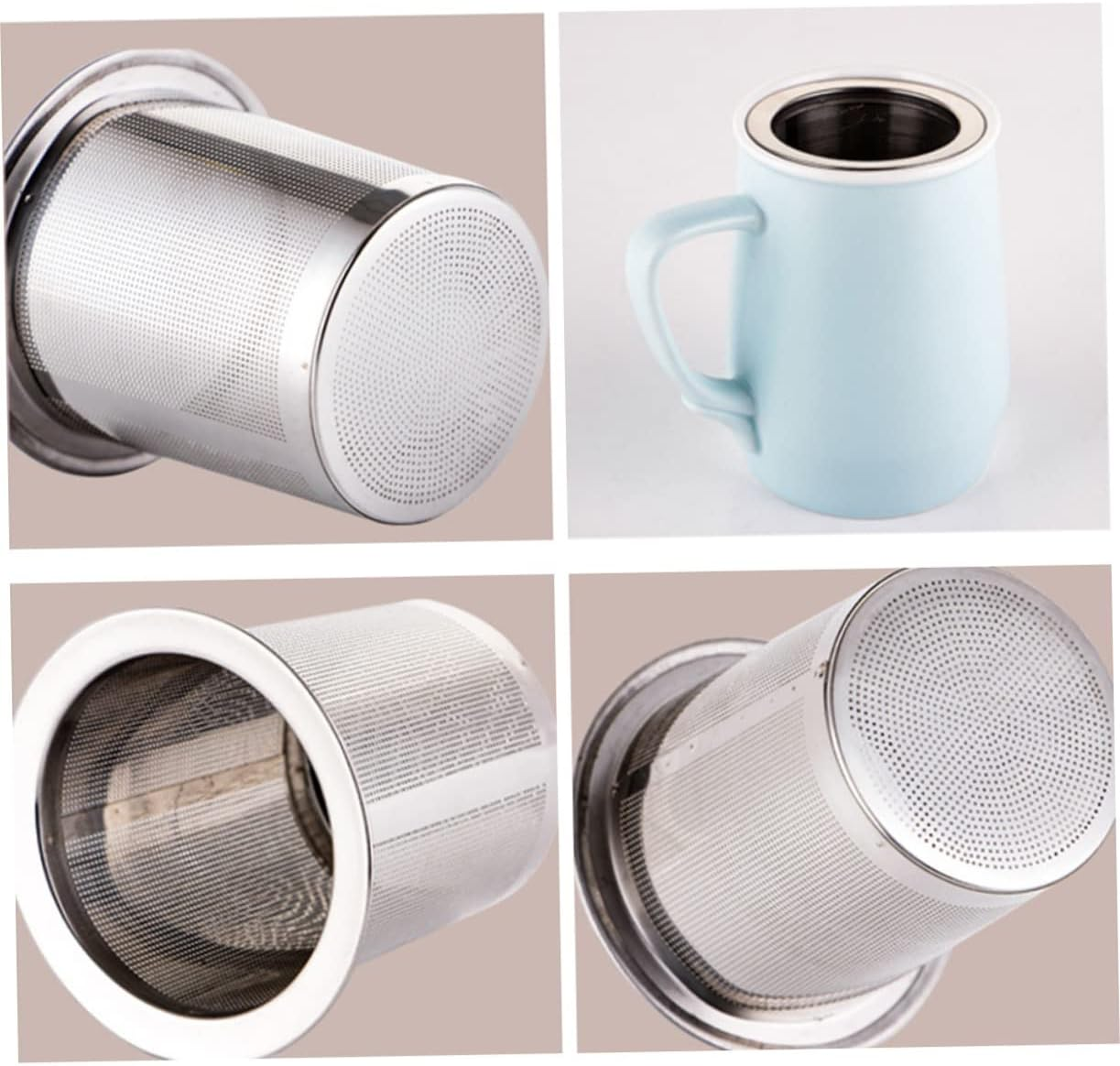 BRIGHTFUFU Stainless Steel Coffee Filter Strainer for Express Mesh Tea Sieve Easy Clean image number 4