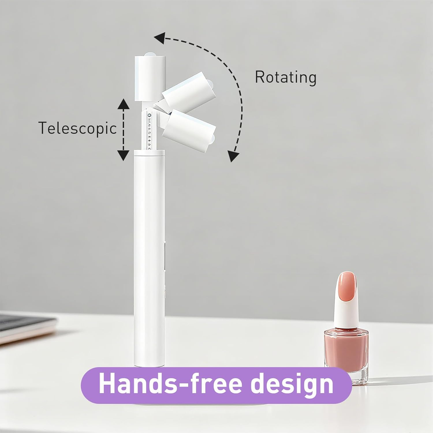 Stand Type One-Line Led Nail Lamp, Retractable Portable Nail Light,Flash Cure Nail Lamp, with Two Timing Settings Used for Rapid Drying of All Adhesives image number 3