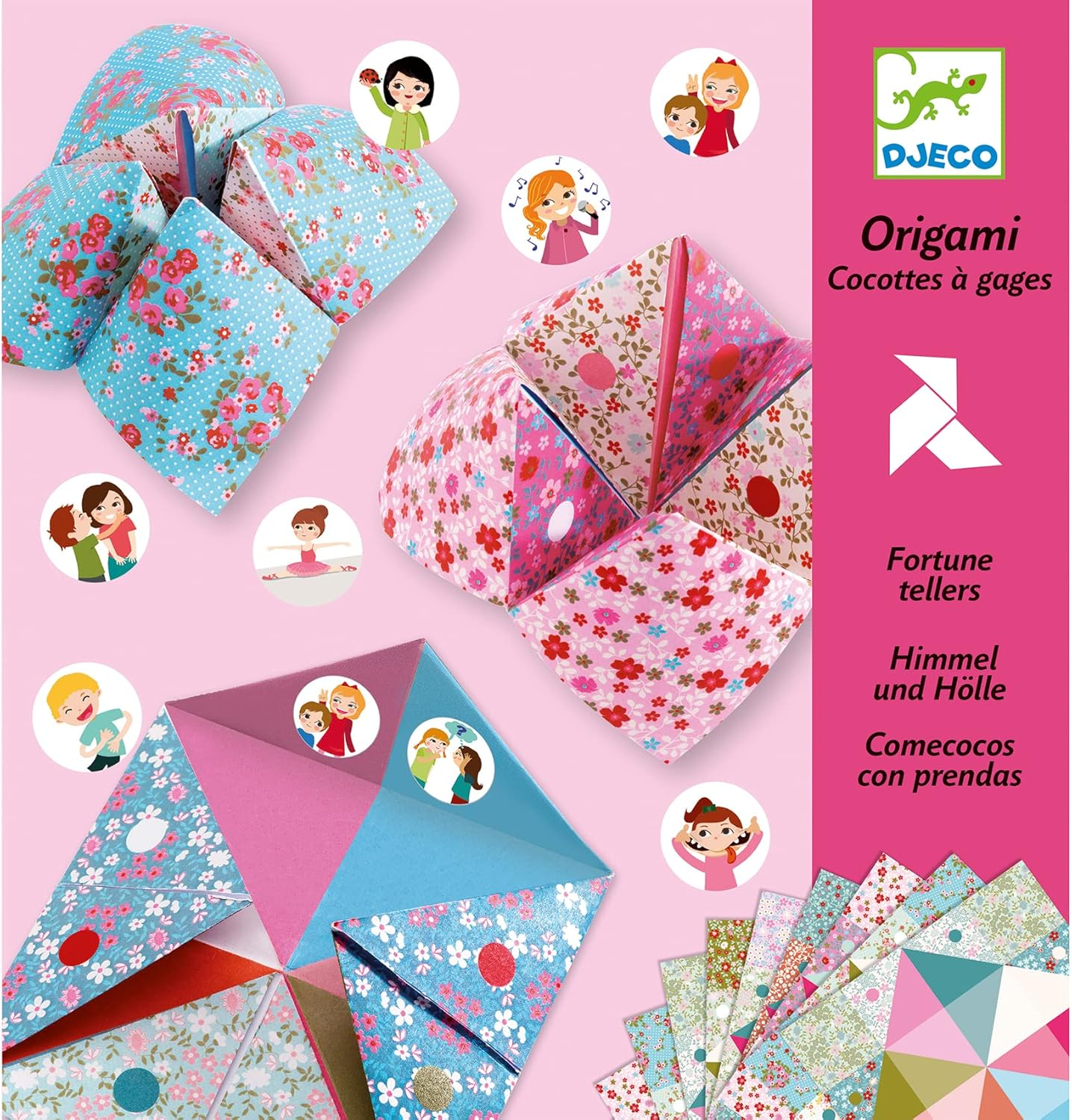 Djeco DJ08773 Fortune Tellers Origami Paper Set image number 4