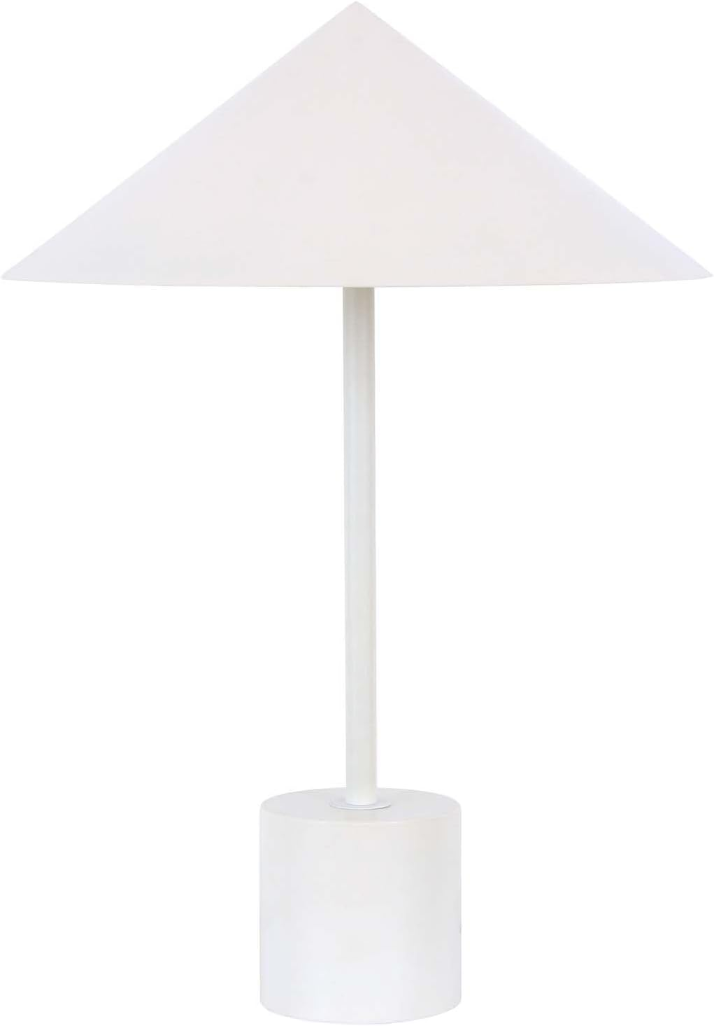 Beacon Lighting Margot 2 Light Table Lamp in White with Metal Conical Shade image number 2