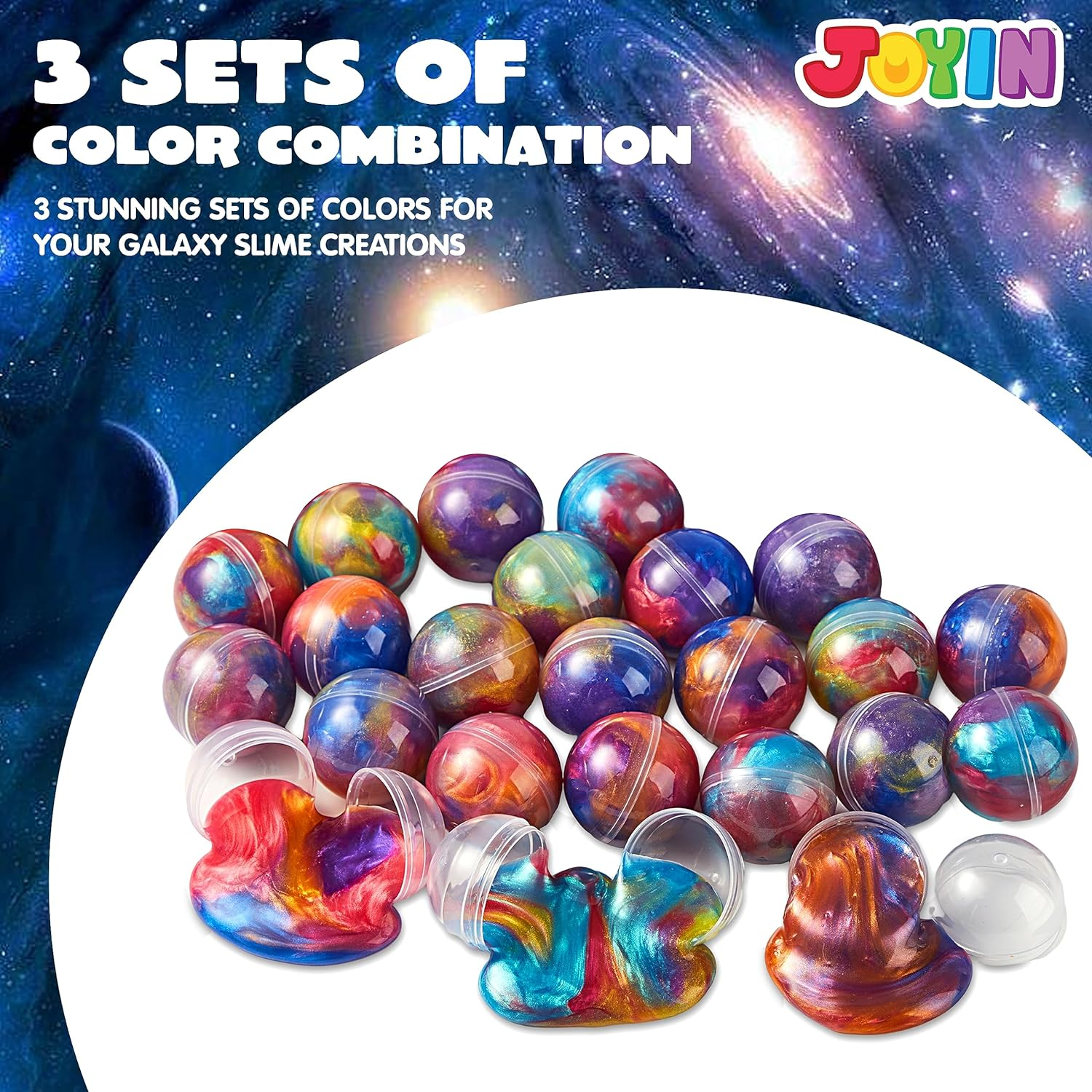JOYIN Slime Ball Party Favors - 24 Pack Stretchy, Non-Sticky, Mess-Free Slime for Stress Relief - Safe for Girls and Boys - Classroom Rewards and Christmas Party Supplies image number 2
