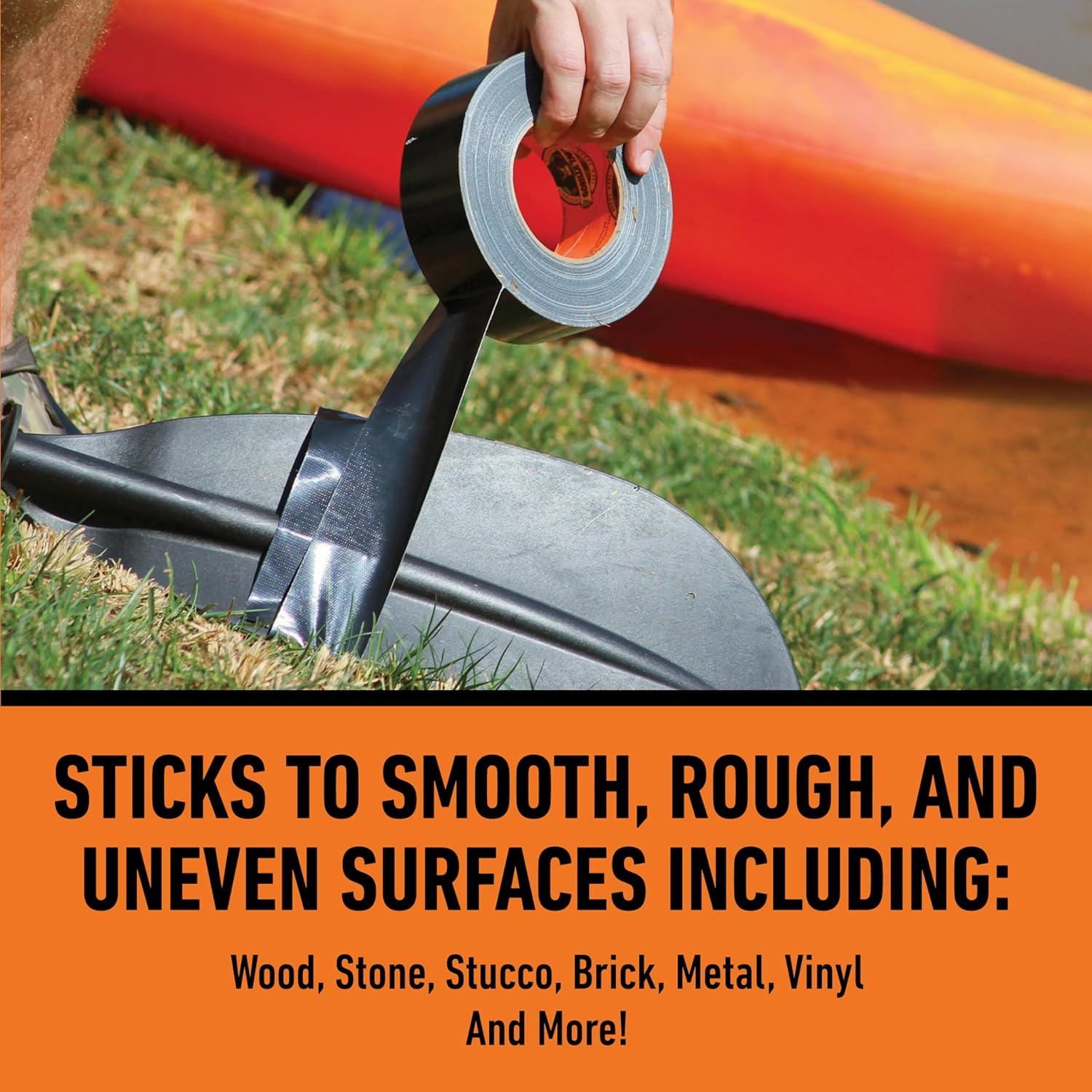 Gorilla Heavy Duty 32M Extra Long Double Adhesive Duct Tape - 48Mm Wide Black Gorilla Tape Heavy Duty All Weather Strong Tape - Moisture Resistant - Pack of 1 image number 2