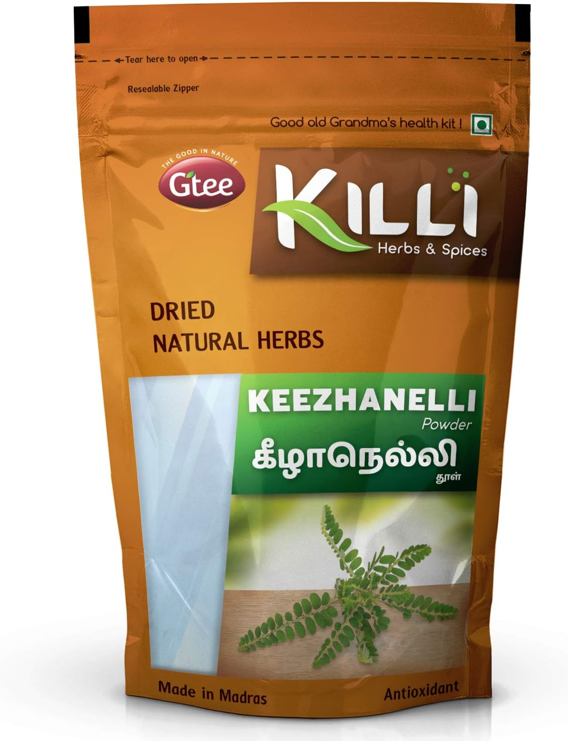 KILLI Keelanelli | Bhumyamalaki | Bhumi Amla | Phyllanthus Amarus | Nela Usiri Powder, 100G image number 4