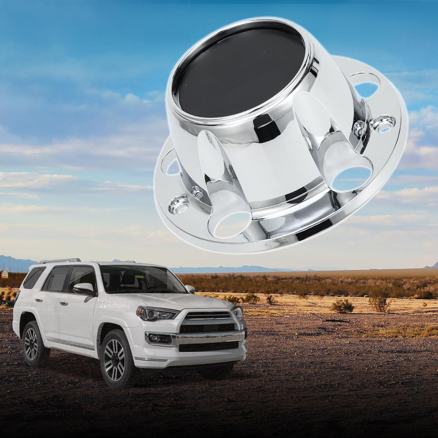 TUCKBOLD Wheel Hub Caps Wheel Centre Caps for Ford F150 Bronco 1980-1996 Hub Caps Hub Covers Silver Black Pack of 1 image number 2