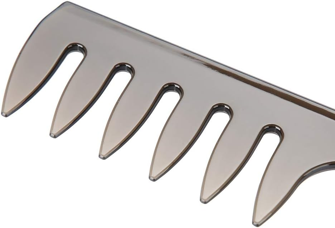 Retro Styling Large Back Wide Tooth Comb, Professional Tooth Combs Salon Shark Teeth Hair Combs, Tooth Oil Hair Comb Hairdressing Tools for Women Men (Black) image number 6