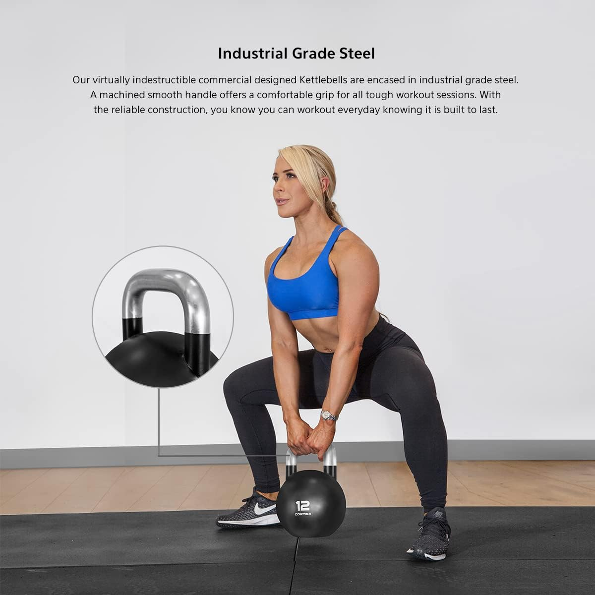 CORTEX 12Kg Commercial Steel Kettlebell V2