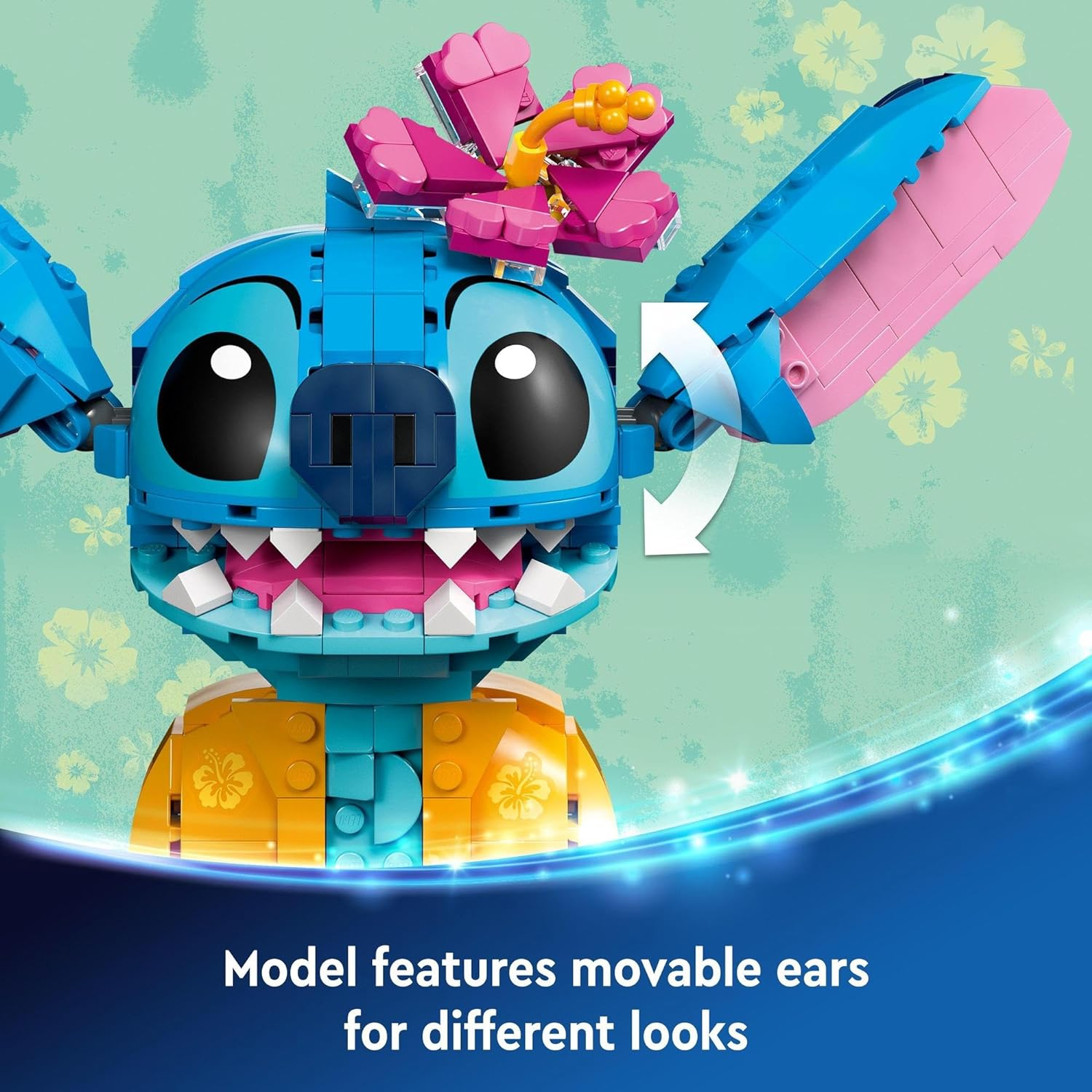 LEGO | Disney Stitch Figure Building & Construction Toy, Lilo & Stich Merchandise for Girls Age 9-12, Creative Kids Toy with Moving Parts, Model Building Kit for Room D&eacute;cor for 9 Year Old Girl 43249 image number 6