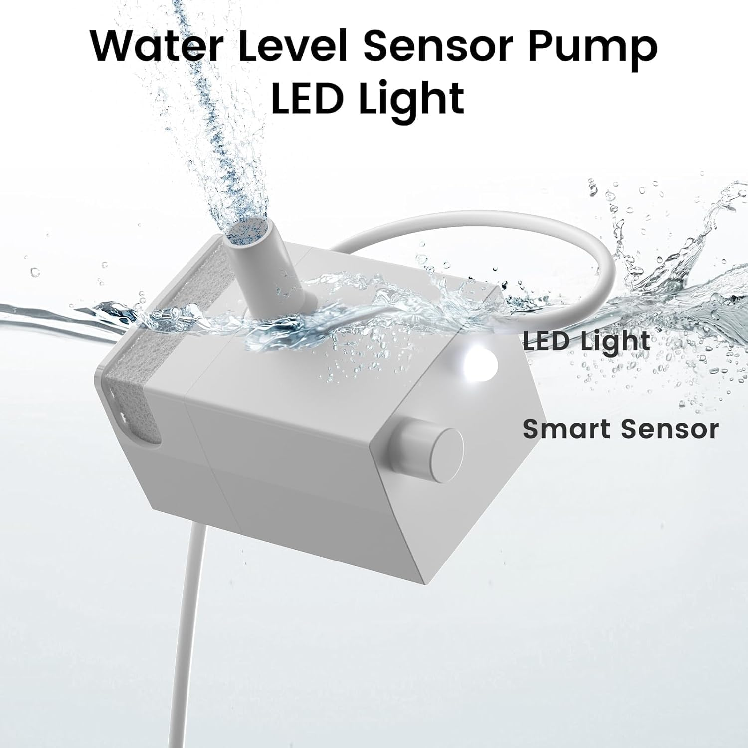 Cat Water Fountain Replacement Pump, Cat Fountain Pump with Water Shortage Alert Light, Replacement Pump for Petlipo Pet Water Fountains