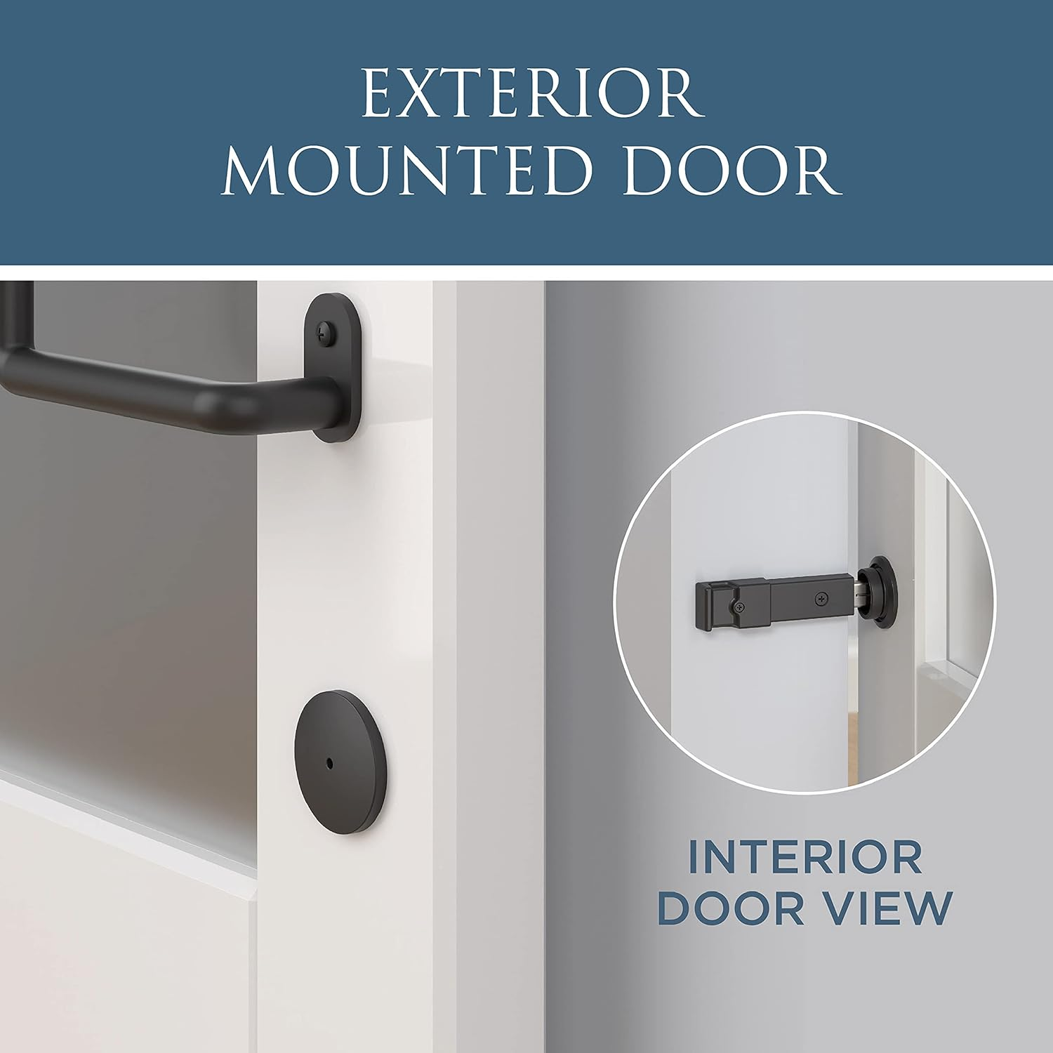 National Hardware N700-150 Barn Door Lock, 5" X 1-1/4" X 3/4", Matte Black image number 3