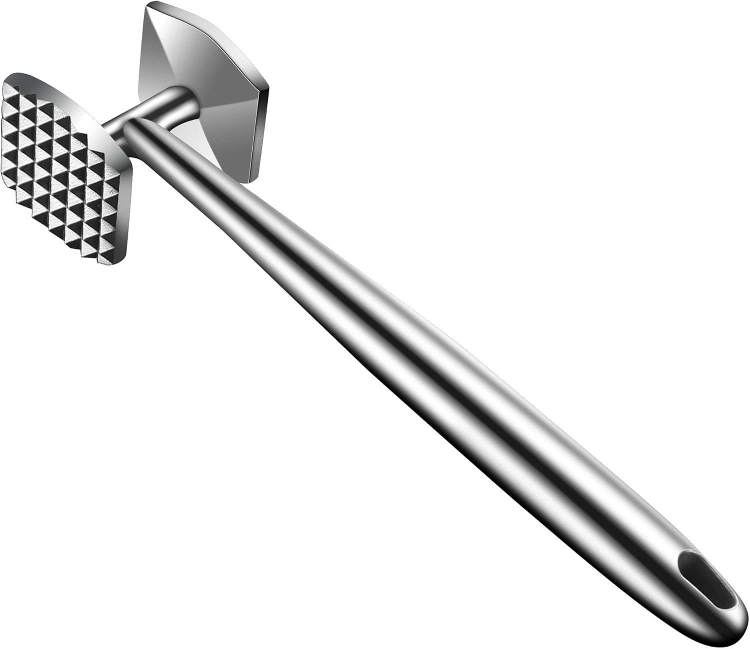 Aliglow Meat Tenderizer 304 Stainless Steel Meat Hammer/Mallet Tool/Pounder for Tenderizing and Pounding Steak, Beef and Poultry. Solid Metal Construction