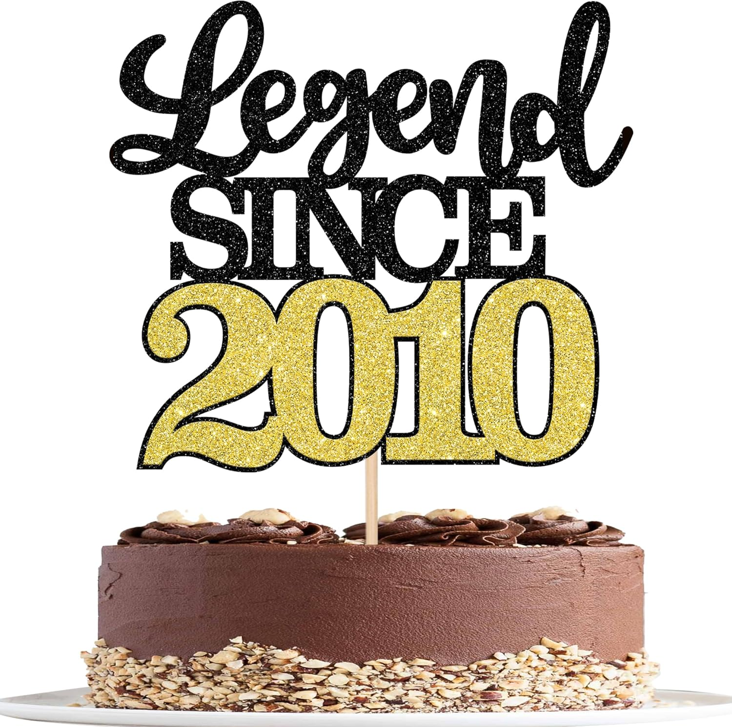 1 Pack Legend since 1976 Cake Topper Glitter Happy 50Th Birthday Cake Pick 50 Fabulous Cake Decorations for Cheers to 50Th Birthday Wedding Anniversary Party Supplies
