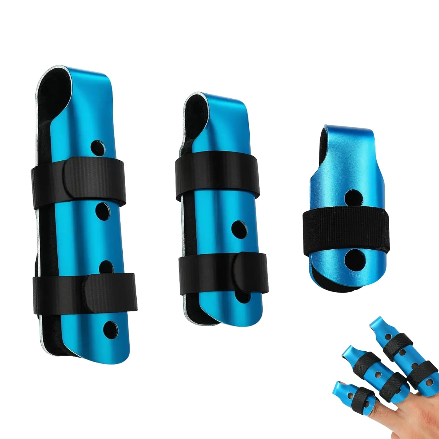 3 Size Waterproof Metal Finger Splints Set for Trigger, Index, Pinky Finger, and Ring Splints, Durable Aluminum Finger Splint for Finger Correction and Stabilization image number 3