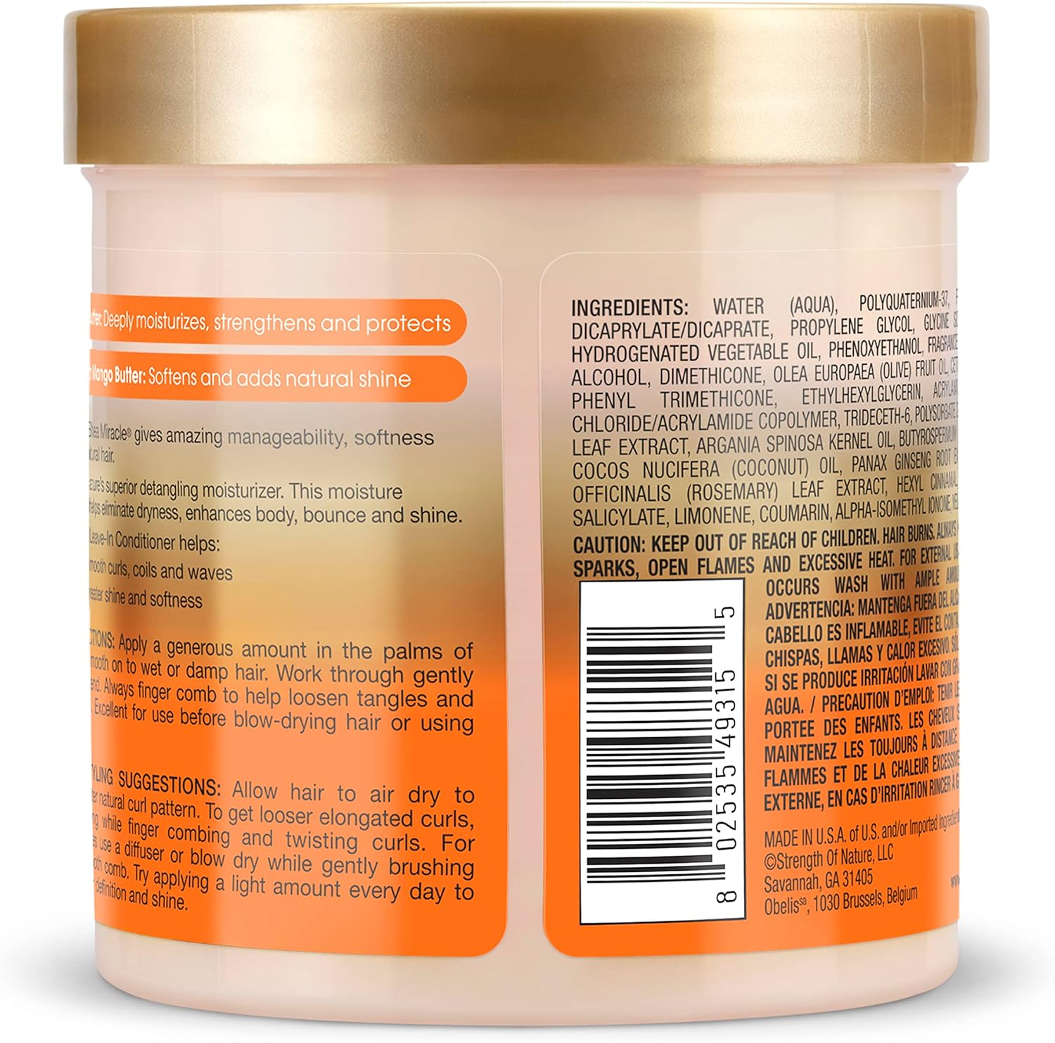 ((Confezione Da 3)) - African Pride Shea Butter Miracle Leave in Conditioner - 440Ml Jar image number 4