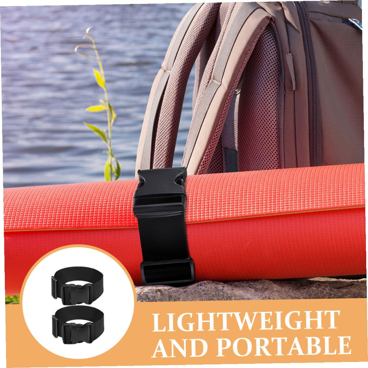ROMISBABA 2Pcs Adjustable Luggage Buckle Straps Wide Heavy Duty Fixing Belts for Travel Camping Hiking Backpack Secure Tie down with Quick Release Buckle image number 5