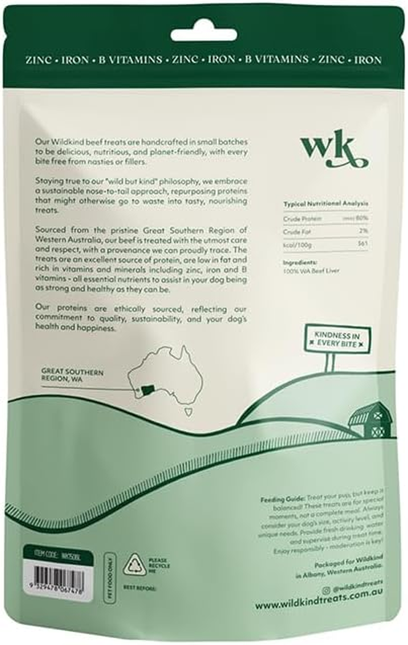 Wildkind Air Dried Beef Liver 150G &ndash; Natural Australian Dog Treats