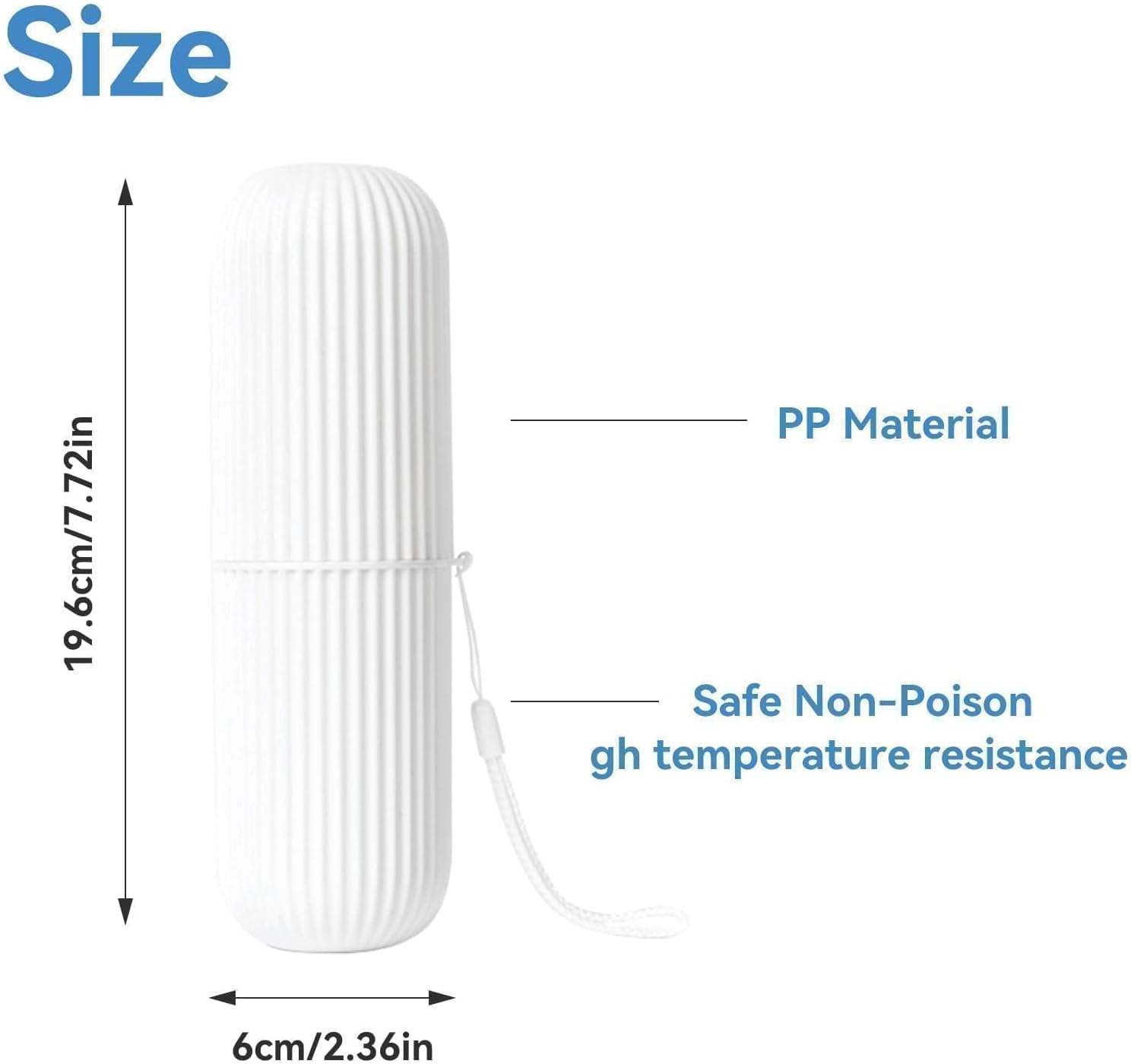 Toothbrush Travel Case, Portable Toothbrush Cup Case Box Container Plastic Travel Toothbrush Case Toothbrush Holders for Traveling(White) - Pink image number 2