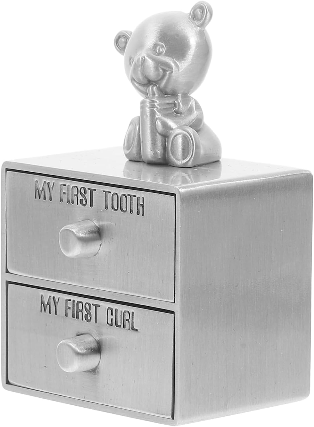Ibasenice Teeth Storage Box Metal Drawer Type for First Lost Deciduous Tooth and Curl Keepsake Box image number 6