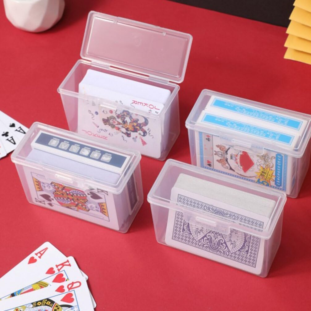 6 Pcs Transparent Plastic Playing Card Case, Deck Box, Storage Box (Style A) image number 5