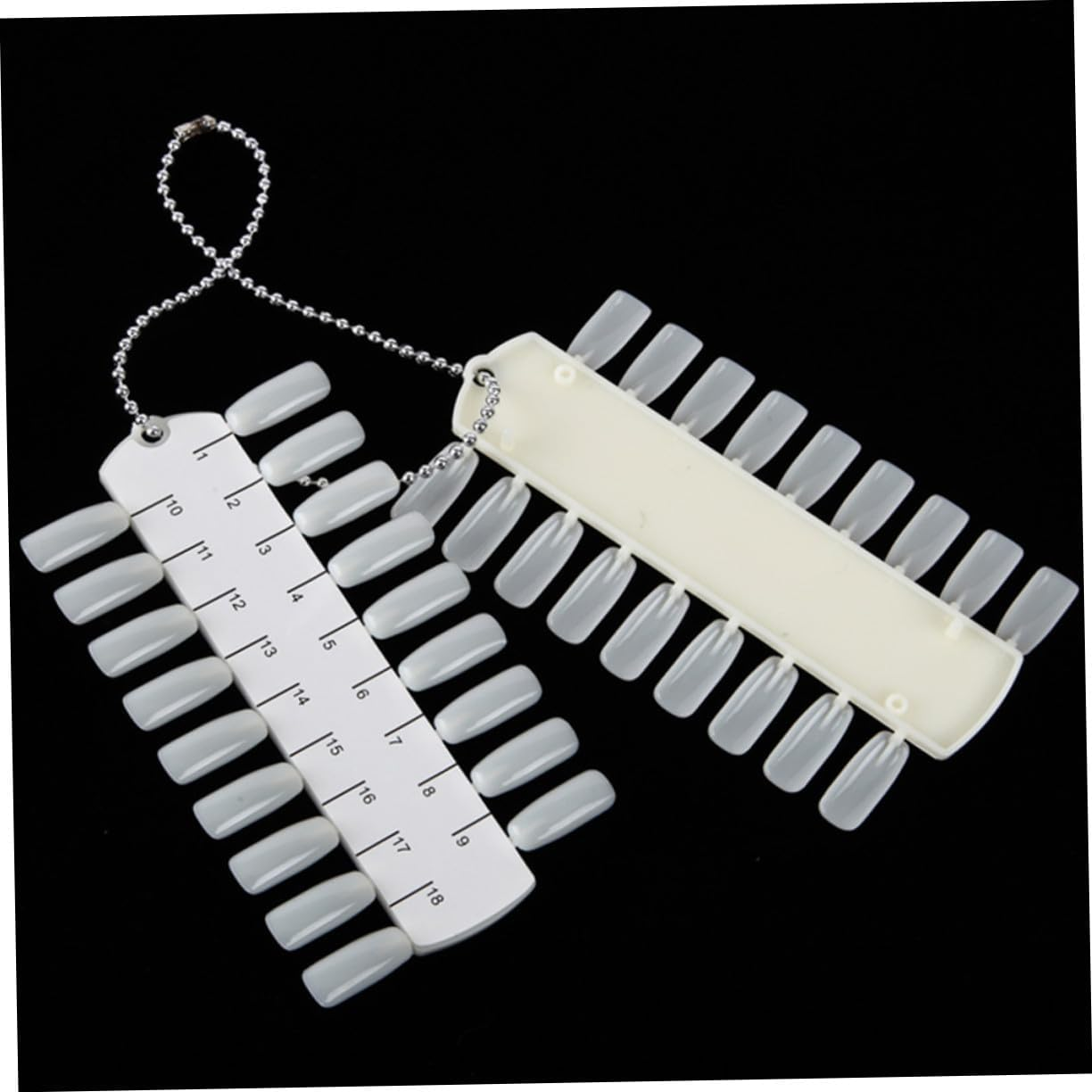 Garneck 2 Pcs Nail Polish Display Board Double Sided Color Nail Art Practice Plate with False Tips Each for Salon and Home Use image number 3