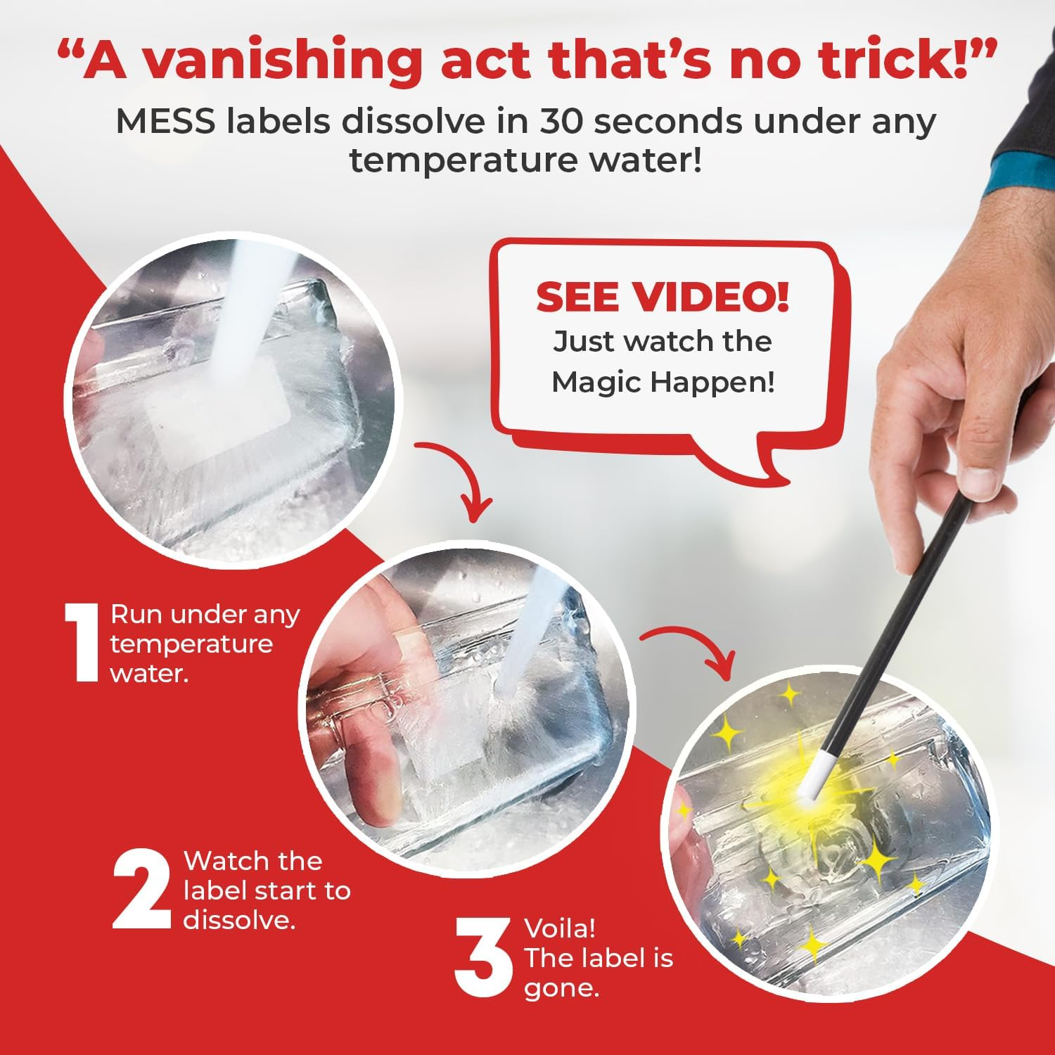 Canning Labels Dissolvable Stickers for Mason Jars and More (2" round 200/Roll) Canning Supplies Washes off in Seconds like Magic - Jar Labels Homemade Jam, Jelly, and More (Eggplant)