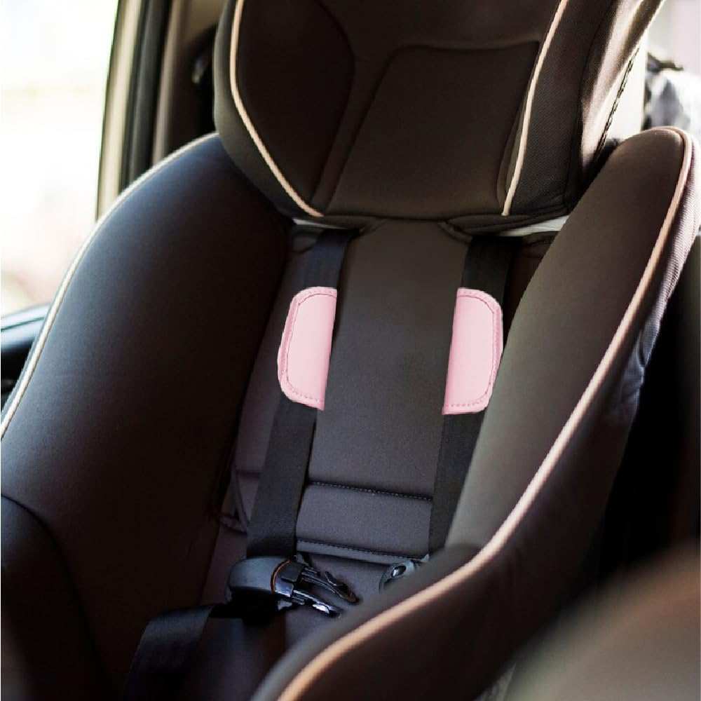 3 Pcs Baby Pads Shoulder Strap and Crotch Cover Set, Soft Car Seat Belt Cover Pad for All Car Seats (Grey) image number 2