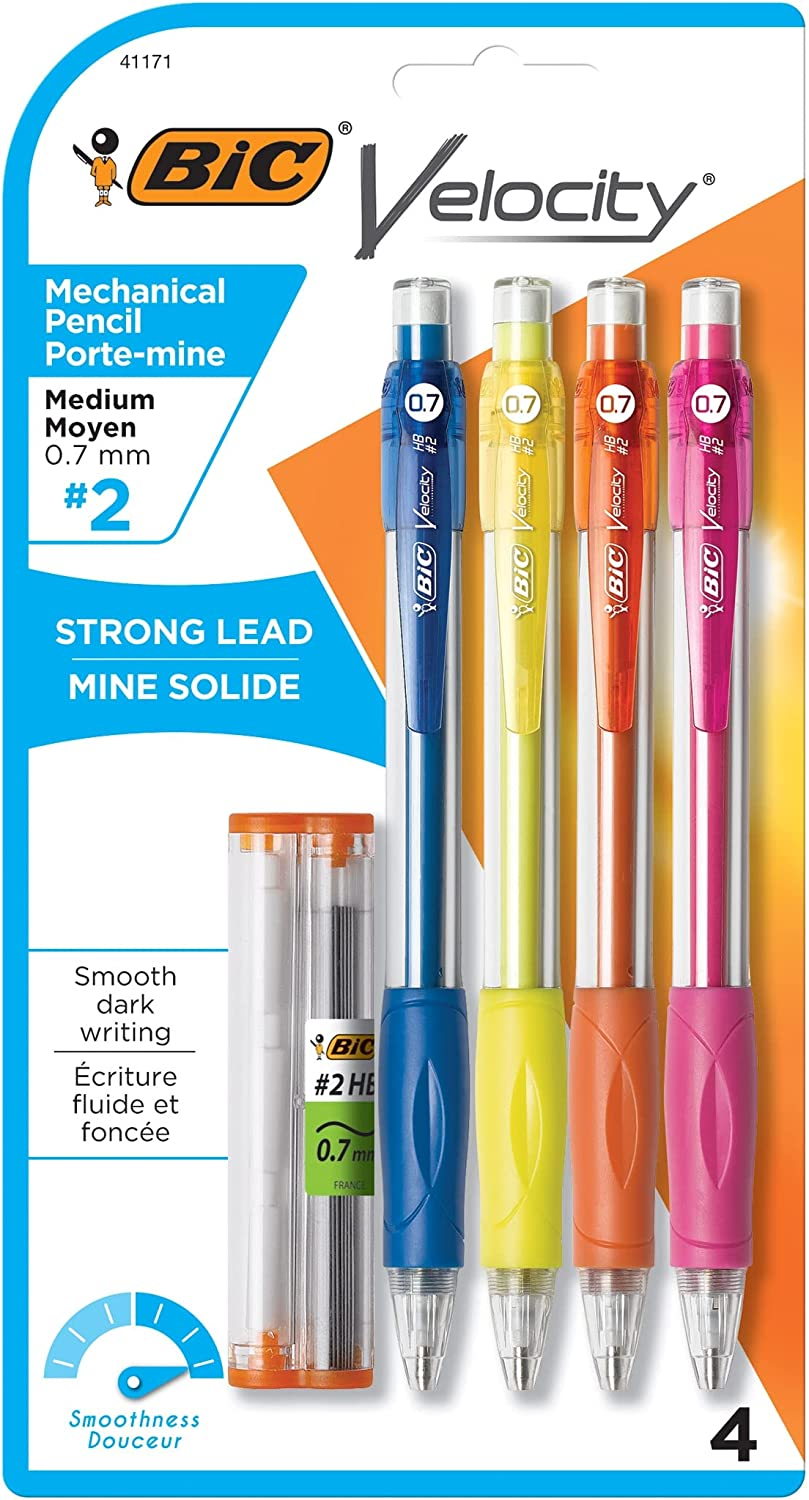BIC Velocity Mechanical Pencil, Medium Point (0.7 Mm), 4-Count image number 1