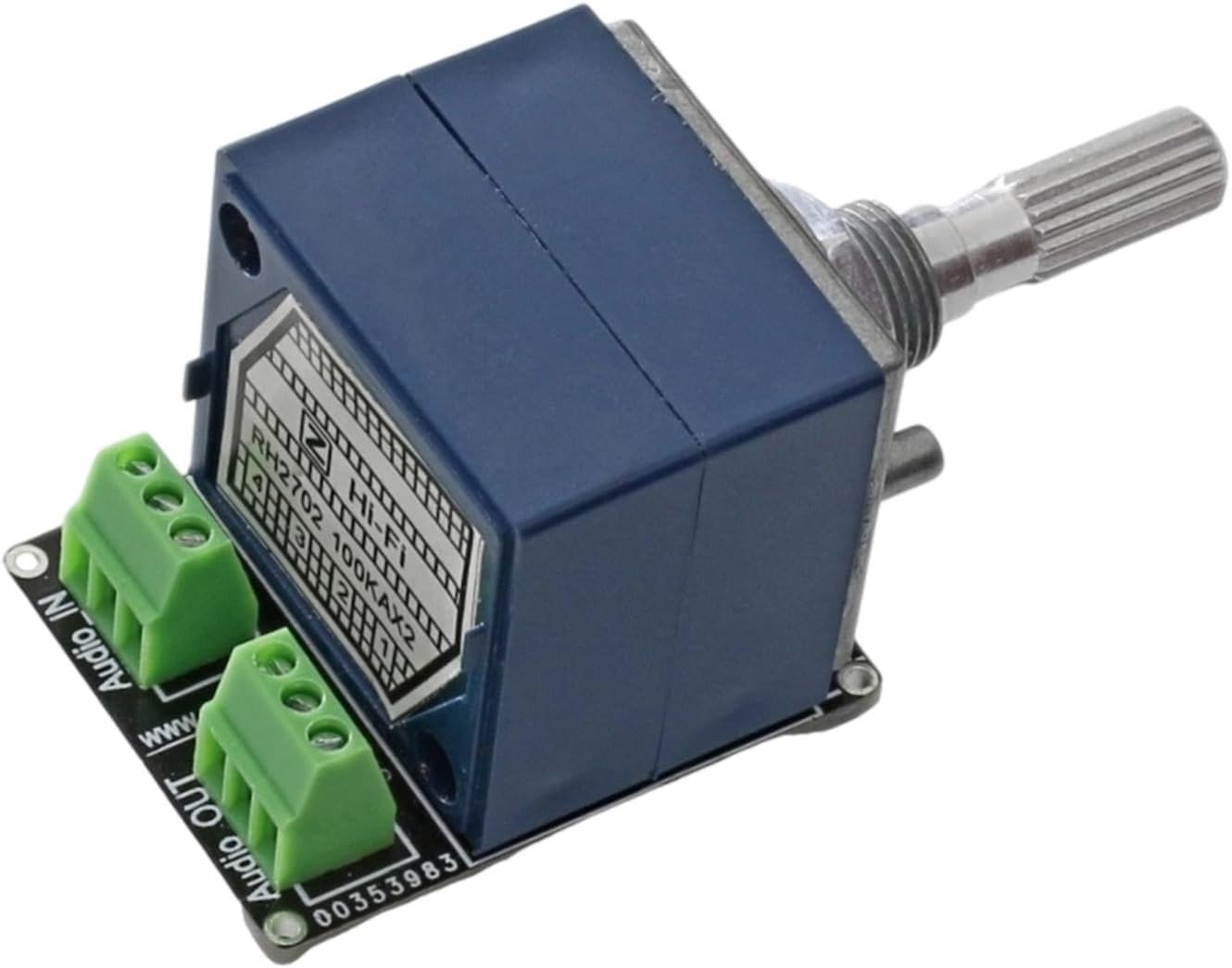 Oshhni PH2702 Volume Potentiometer Attenuator 2 Channel Simple Installation Plug-And-Pull Type for Turntable DIY Amplifiers Speaker, 50K image number 1