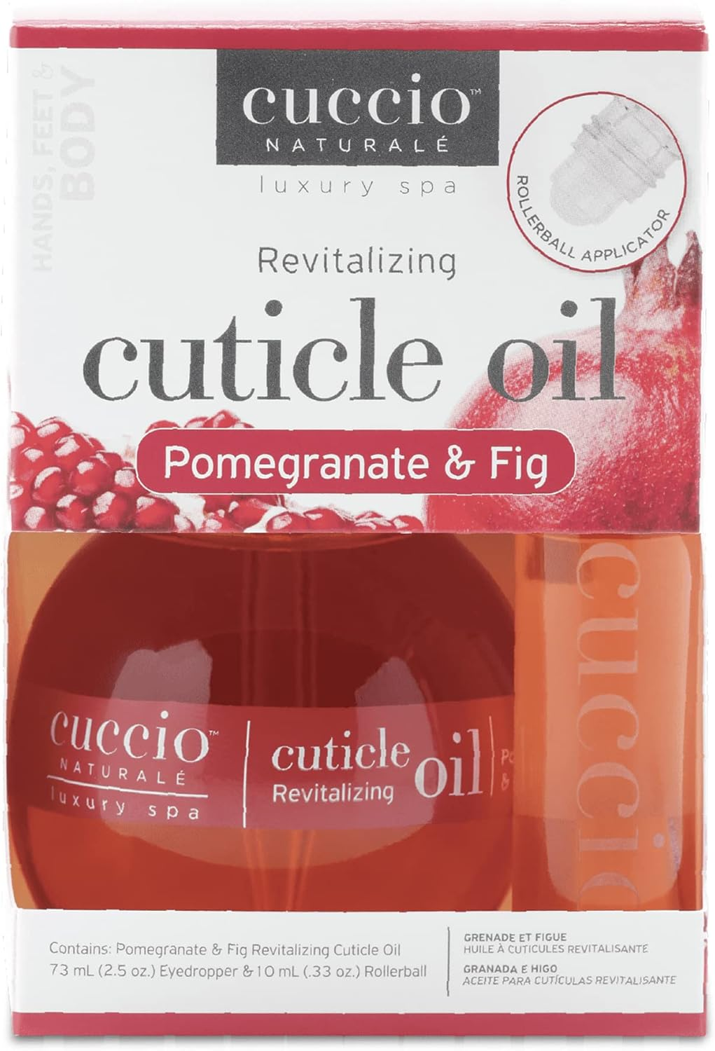Cuccio Naturale Cuticle Revitalizing Oil Set - Hydrating Oils for Instant Cuticle Repair for Dry, Damaged Skin and Nails - Paraben and Cruelty-Free Formula - Pomegranate and Fig Fragrance - 2 Pc image number 1