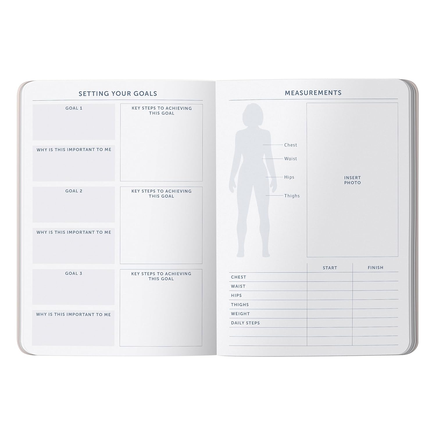 Busy B Food Journal - Floral Daily Food Journal with Weekly Meal Planning, Shopping Lists & Notes. Planner to Help Track Weight Loss - Works with Weight Watchers and Other Diet Plans! FSC&reg; Certified