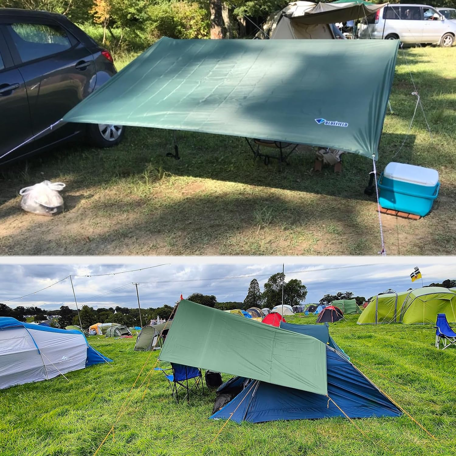 TRIWONDER Multifunction Waterproof Hammock Rain Fly Tent Tarp Footprint Camping Shelter Sunshade Beach Picnic Mat for Camping Hiking