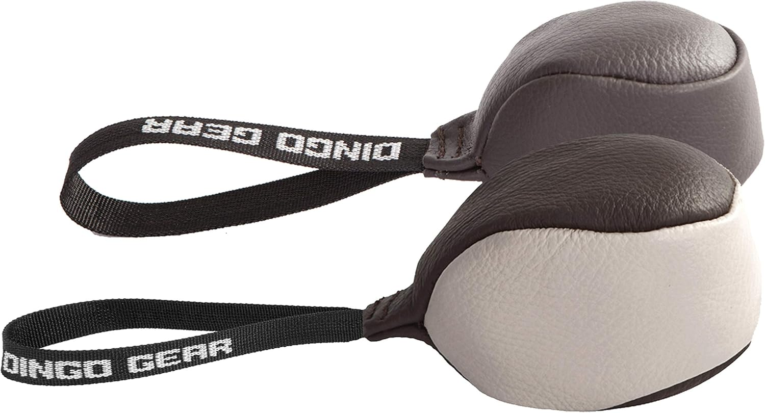 Dingo Gear Soft Genuine Leather Ball with a Handle for the Bite Training, &Oslash; 8 Cm Retrieve and Reward Dog Toy S02784, Random image number 2